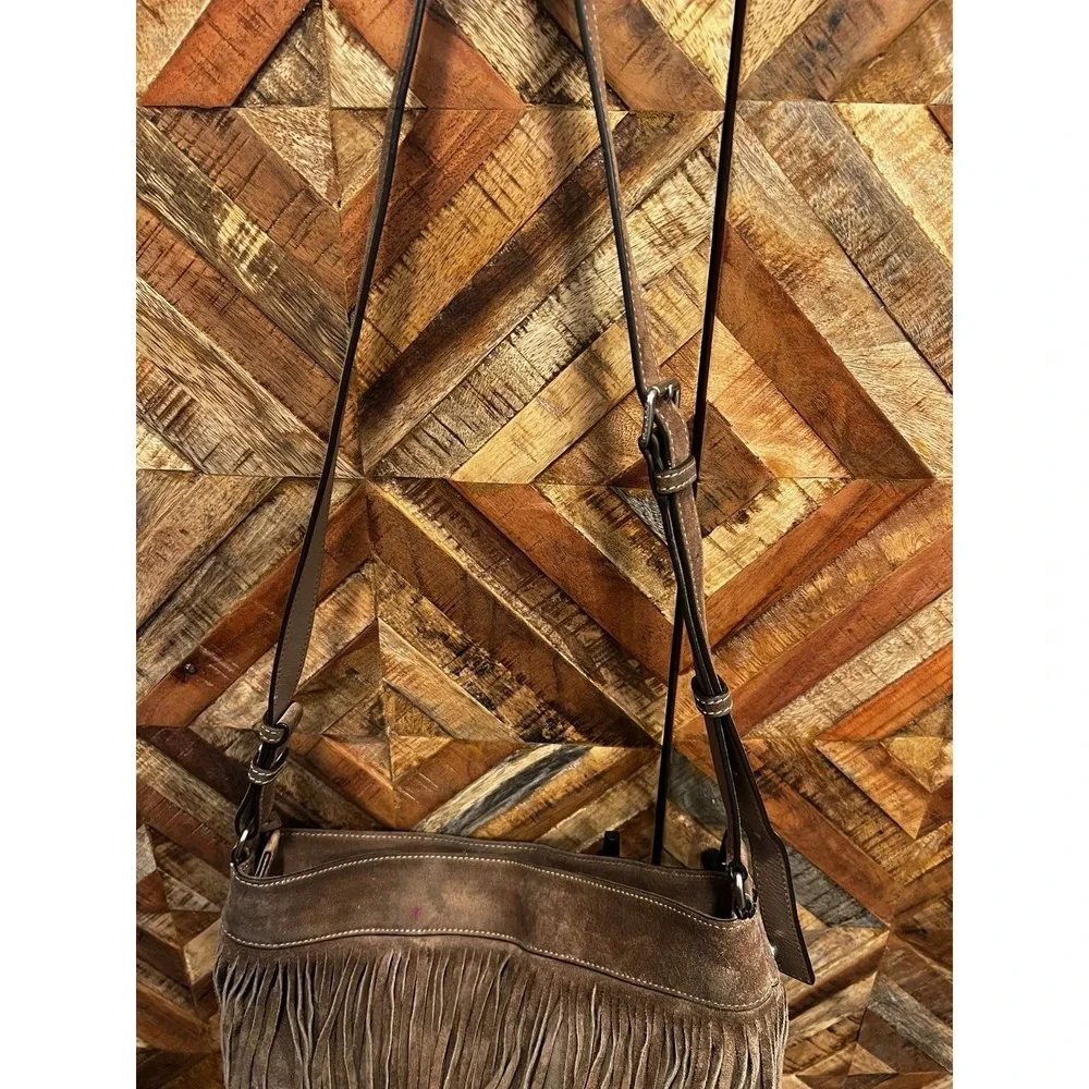 Michael Kors Suede Layered Fringe handbag